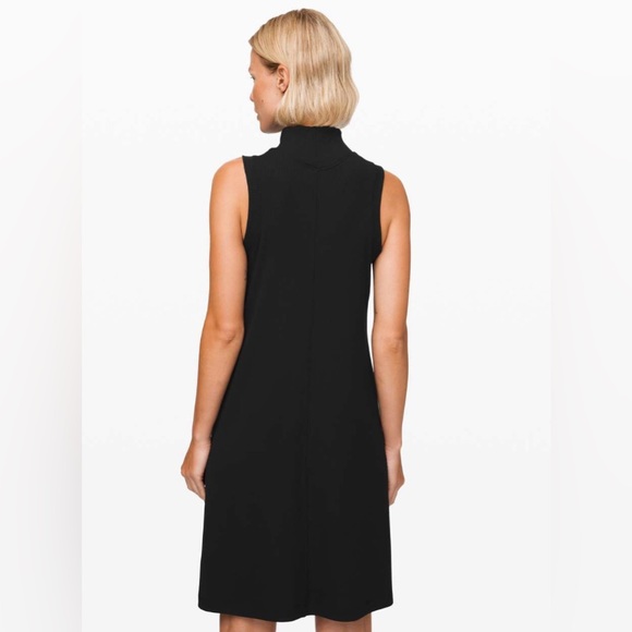 Lululemon Gone for the Week Dress Black Mockneck Dress Size 2 - Picture 5 of 5